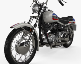3D model of Harley-Davidson FX Super Glide 1971