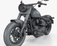 Harley-Davidson Softail Slim 2016 3d model wire render