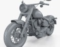 Harley-Davidson Softail Slim 2016 3d model clay render