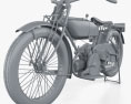 Harley-Davidson 19W Sport Twin 1919 3d model clay render