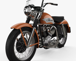Harley-Davidson KH Elvis Presley 1956 Modèle 3D