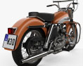 Harley-Davidson KH Elvis Presley 1956 3D 모델  back view