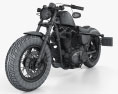 Harley-Davidson Sportster 1200 Forty-Eight 2013 3d model wire render