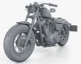 Harley-Davidson Sportster 1200 Forty-Eight 2013 3d model clay render