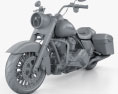 Harley-Davidson Road King 2018 3D-Modell clay render