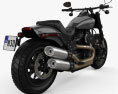Harley-Davidson FXFB Fat Bob 114 2018 3D-Modell Rückansicht