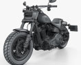 Harley-Davidson FXFB Fat Bob 114 2018 3d model wire render