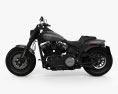 Harley-Davidson FXFB Fat Bob 114 2018 3D-Modell Seitenansicht