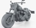 Harley-Davidson FXFB Fat Bob 114 2018 3D 모델  clay render