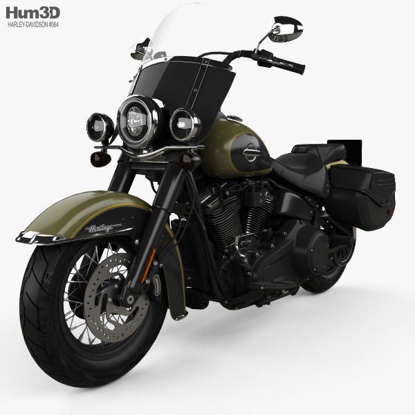 Harley-Davidson Heritage Classic 2018 Modello 3D