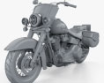 Harley-Davidson Heritage Classic 2018 3d model clay render