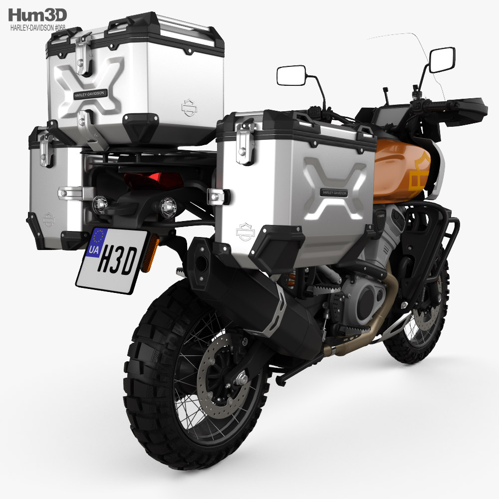 Harley-Davidson Pan America 2021 3D-Modell Rückansicht