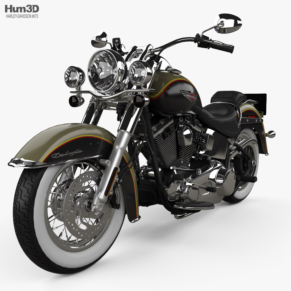 Harley-Davidson Softail Deluxe with HQ dashboard 2006 Modelo 3d