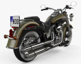 Harley-Davidson Softail Deluxe with HQ dashboard 2006 Modelo 3d vista traseira