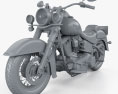 Harley-Davidson Softail Deluxe with HQ dashboard 2006 3D模型 clay render