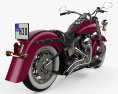 Harley-Davidson Softail Deluxe Custom 2006 3Dモデル 後ろ姿