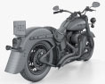 Harley-Davidson Softail Deluxe Custom with HQ dashboard 2006 3d model