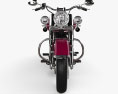 Harley-Davidson Softail Deluxe Custom with HQ dashboard 2006 3d model front view
