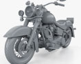 Harley-Davidson Softail Deluxe Custom 2006 3Dモデル clay render