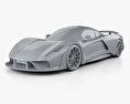 Hennessey Venom F5 2019 3d model clay render