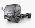 Hino Dutro Standard Cab Chassis 2011 Modelo 3d wire render