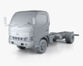 Hino Dutro Standard Cab Chassis 2011 3D модель clay render