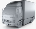 Hino 300 Standard Cab Box 2013 3d model clay render