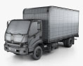 Hino 195 ibrido Box Truck 2013 Modello 3D wire render