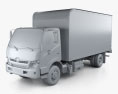 Hino 195 hybrid Box Truck 2013 3d model clay render