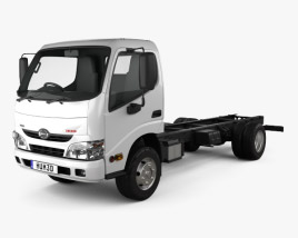 3D model of Hino 300-616 Chassis Truck 2014