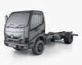 Hino 300-616 Chasis de Camión 2011 Modelo 3D wire render