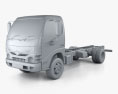 Hino 300-616 Chassis Truck 2014 3d model clay render