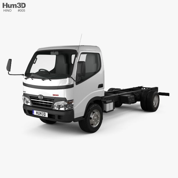 Hino 300-616 섀시 트럭 2011 3D 모델 