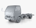 Hino 300-616 Fahrgestell LKW 2007 3D-Modell clay render