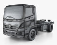 Hino 500 FC (1018) Chassis Truck 2008 3d model wire render