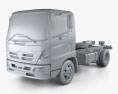 Hino 500 FC (1018) Camion Châssis 2008 Modèle 3d clay render