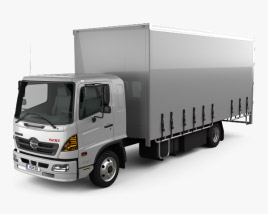 Hino 500 FD (1027) Load Ace 箱式卡车 2008 3D模型