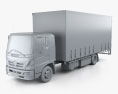 Hino 500 FD (1027) Load Ace Box Truck 2008 3d model clay render