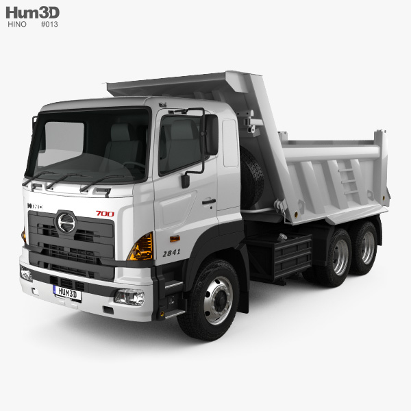 Hino 700 (2841) 덤프 트럭 2009 3D 모델 