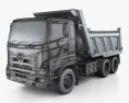 Hino 700 (2841) 自卸式卡车 2009 3D模型 wire render