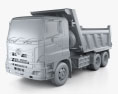 Hino 700 (2841) 自卸式卡车 2009 3D模型 clay render