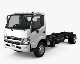 Hino 195 Chassis Truck with HQ interior 2016 3D model