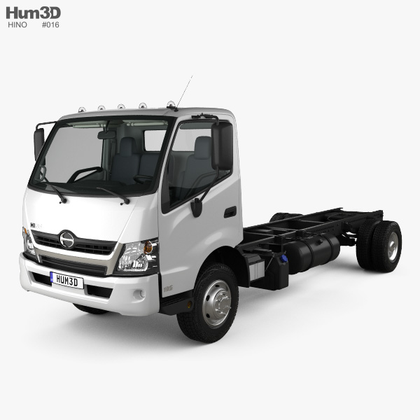 Hino 195 Camion Châssis avec Intérieur 2012 Modèle 3D