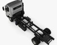 Hino 195 섀시 트럭 인테리어 가 있는 2016 3D 모델  top view