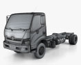Hino 195 Chassis Truck 2016 3d model wire render