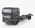 Hino 500 FD (11242) 섀시 트럭 2016 3D 모델  wire render
