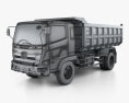 Hino 500 FG Tipper Truck 2020 3d model wire render
