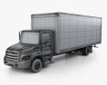 Hino 258 Box Truck 2017 3d model wire render
