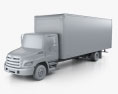 Hino 258 Box Truck 2017 3d model clay render