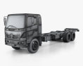 Hino 500 FC LWB 底盘驾驶室卡车 2016 3D模型 wire render